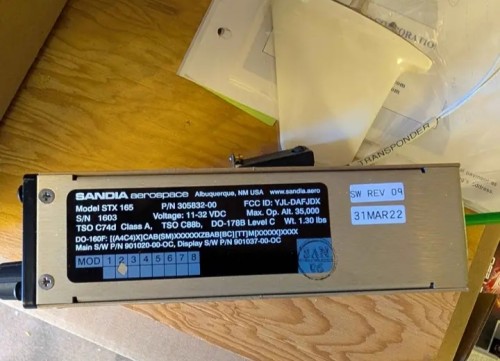 Sandia STX 165 Transponder