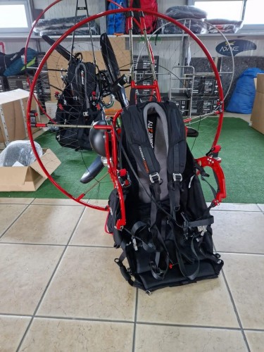 Brand new Atom 80 Paramotor With Light As A Feather Frame...4,000 Euro  The Atom 80 Paramotor by Power2Fly is a lightweight and high-performing paragliding equipment, designed with a focus on efficiency and agility. With a sleek red color and a feather-li