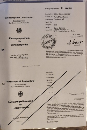 120 kg Elektro Ultraleicht Flugzeug